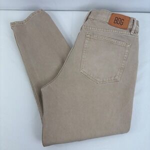 BDG Urban Outfitters Dad Slim Tapered Fit Cotton Tan Jeans Mens 36x32 (37x28)